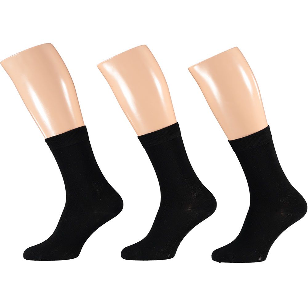 Apollo Sokken Basic Bamboo Zwart 6-pack