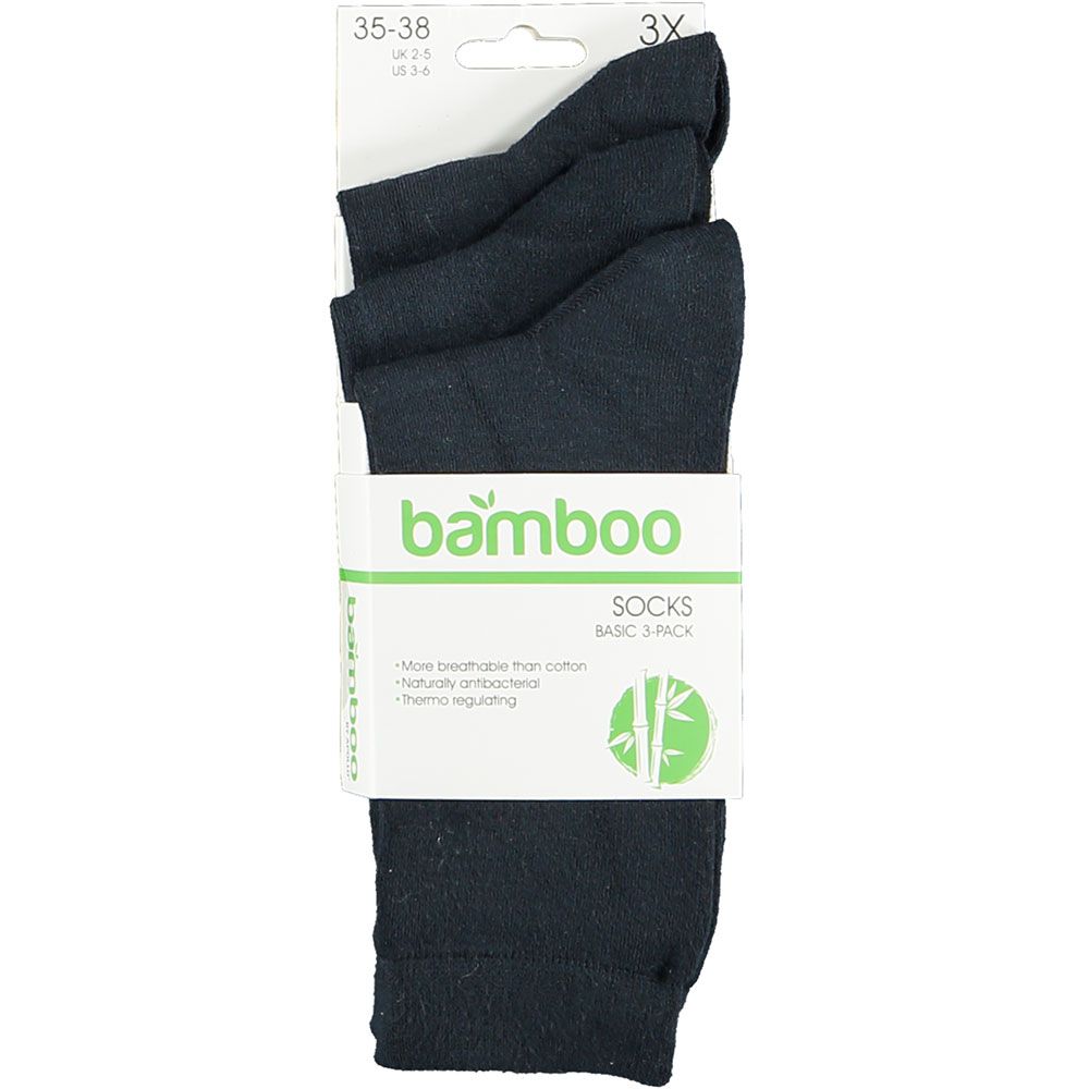 Apollo Sokken Basic Bamboo Navy 3-pack
