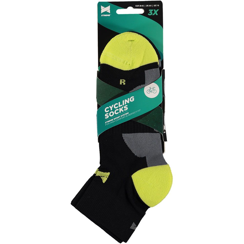 Xtreme Fietssokken Quarter 9-pack Multi Black