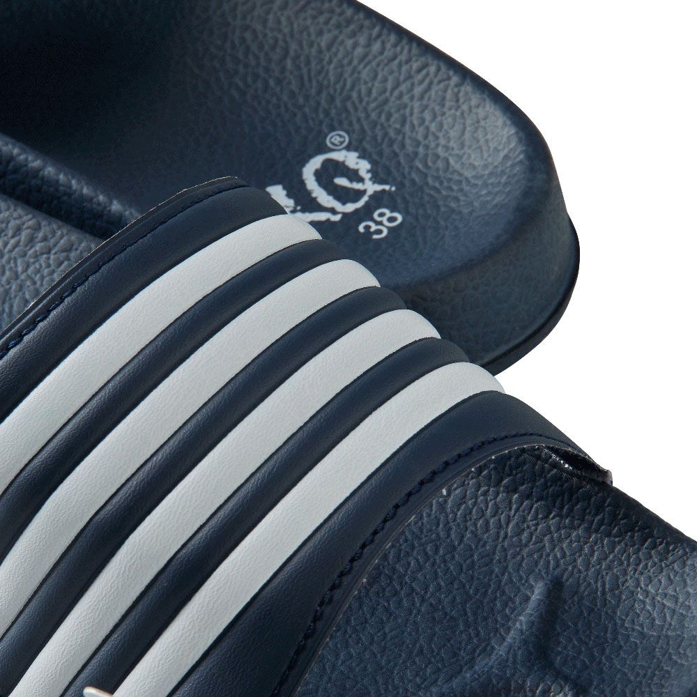 XQ Badslippers Dames Gestreept Navy/Wit 