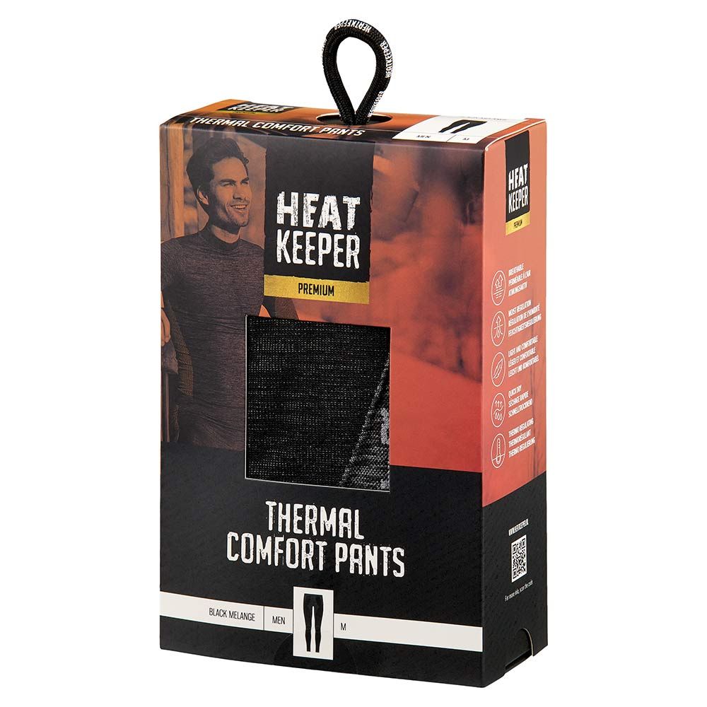Heatkeeper Thermo Legging Heren Premium Zwart Melange