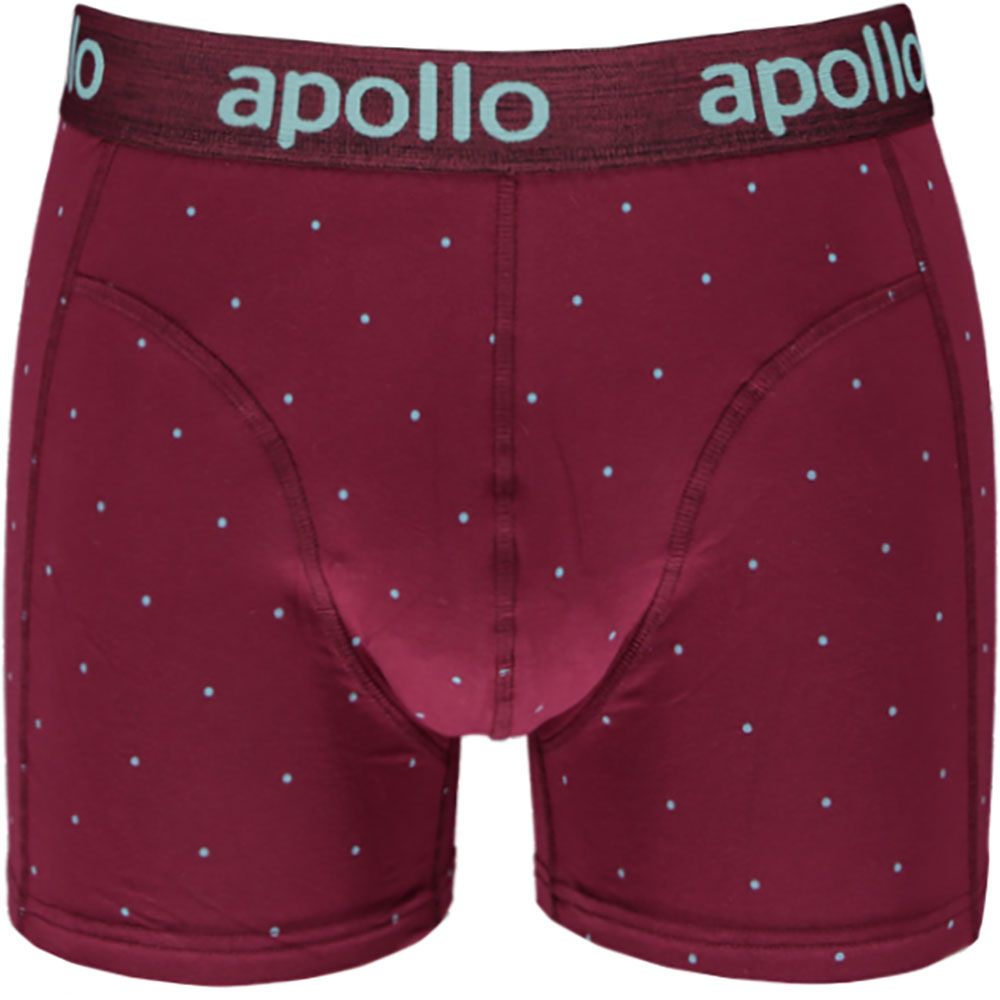 Apollo Boxershorts Heren Blue / Burgundy Dots 3-pack