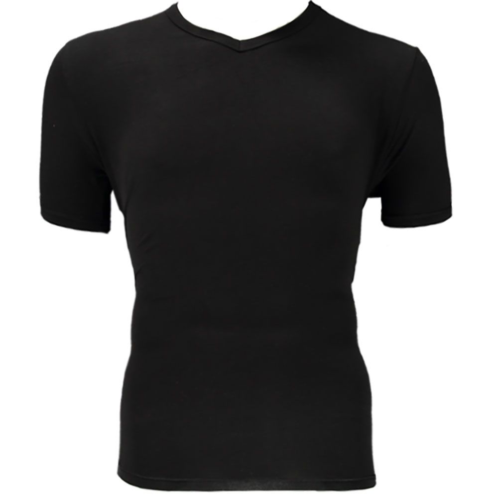 Apollo T-shirt Heren Bamboo Basic V-neck Zwart 4-pack