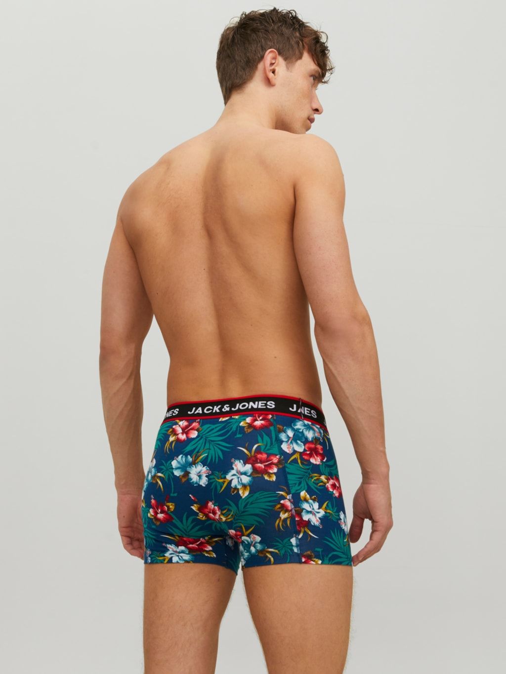 Jack & Jones Boxershorts JACFLOWER Trunks 3-pack Zwart / Navy
