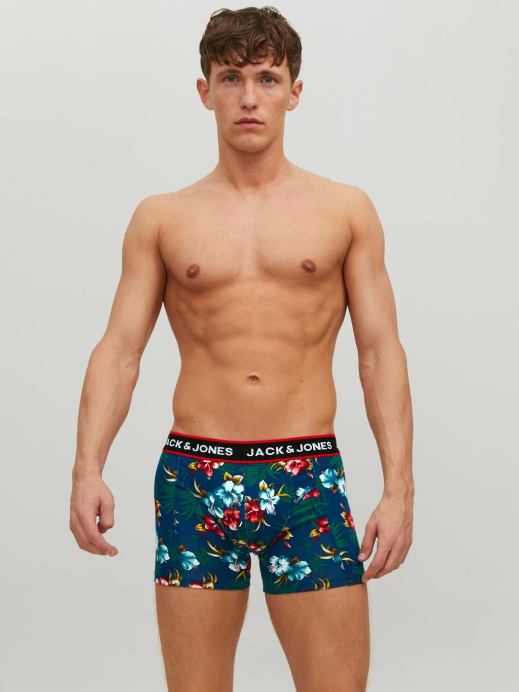 Jack & Jones Boxershorts JACFLOWER Trunks 3-pack Zwart / Navy
