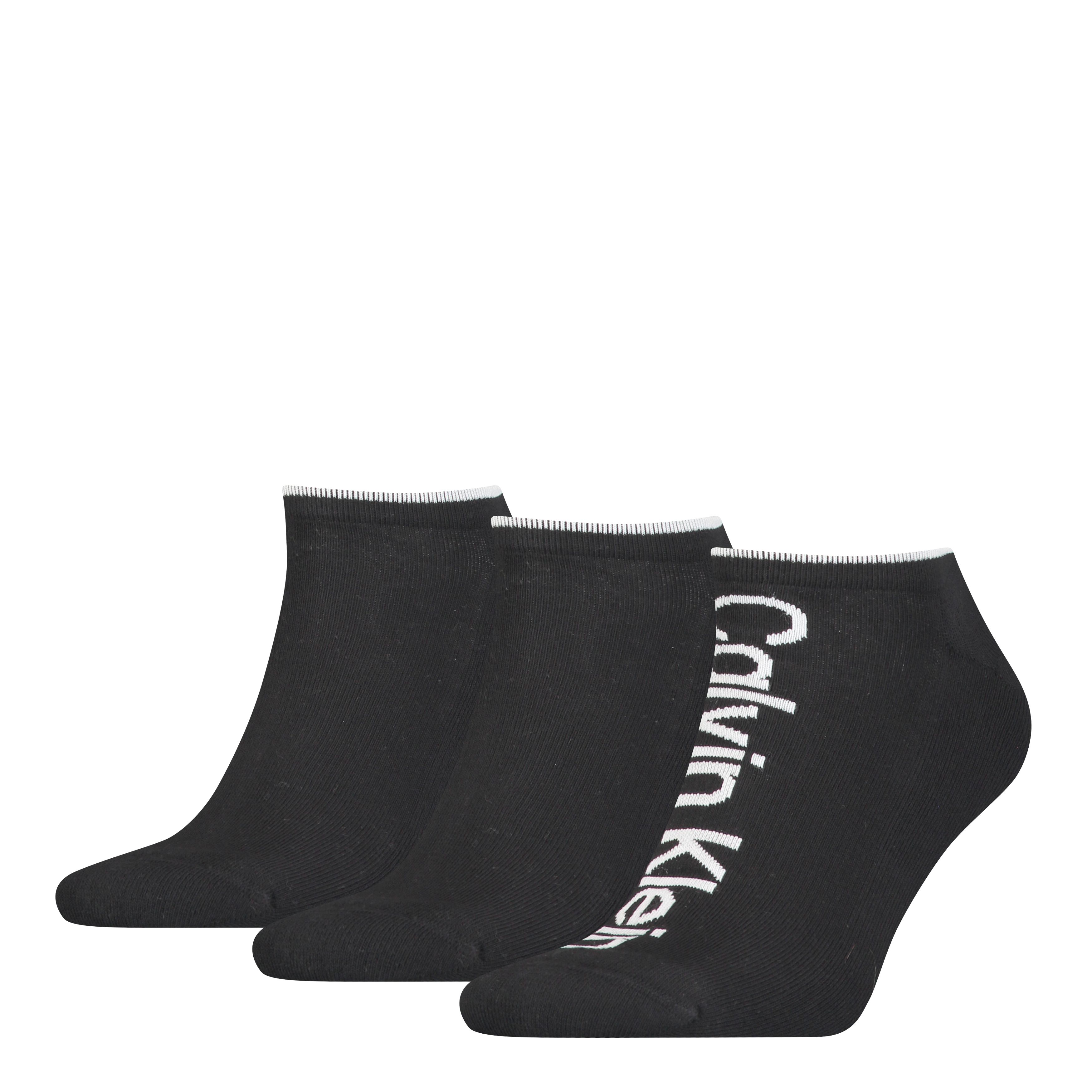 Calvin Klein Heren Sneakersokken Athleisure 3-pack Zwart