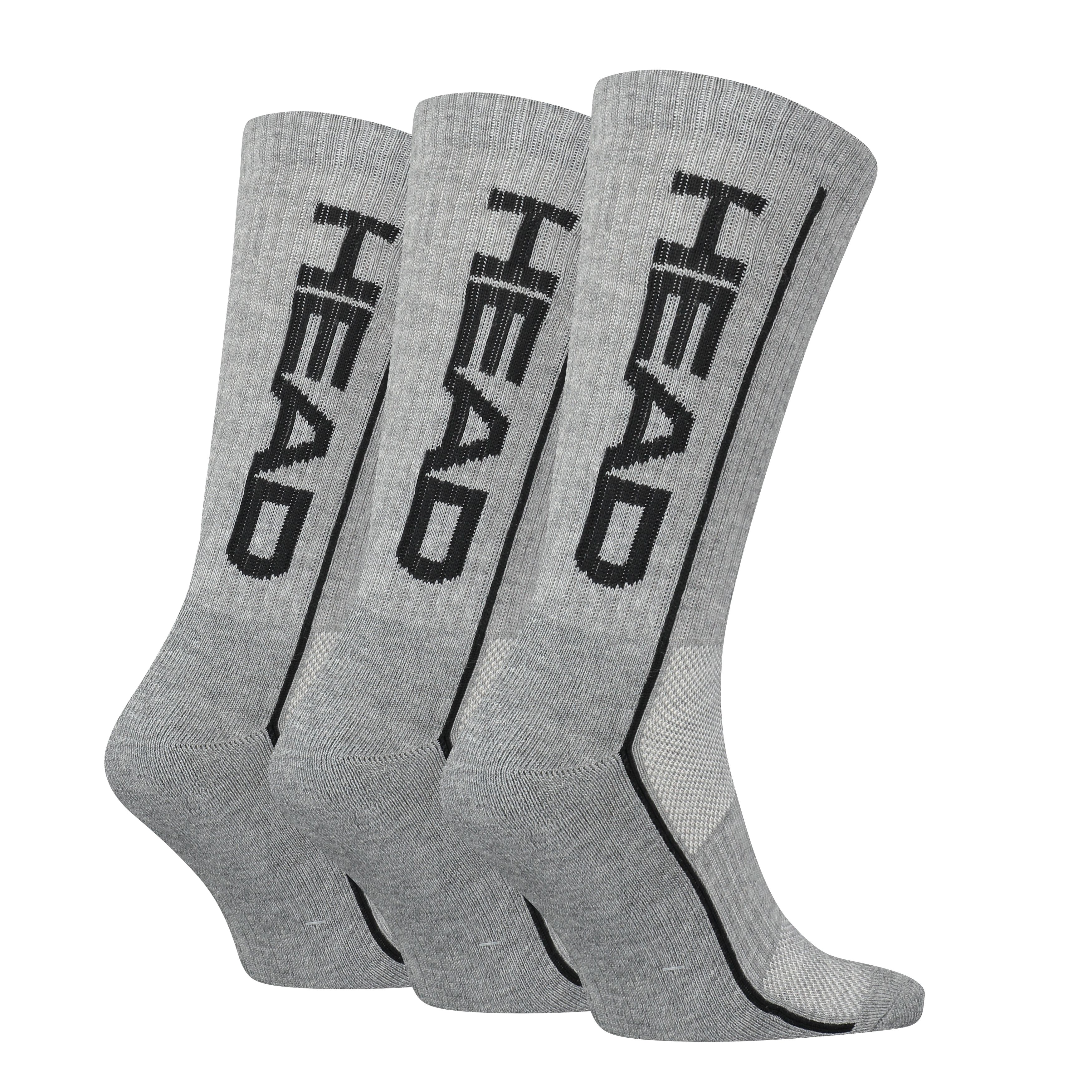 HEAD Sokken Performance Crew 3-pack Grijs