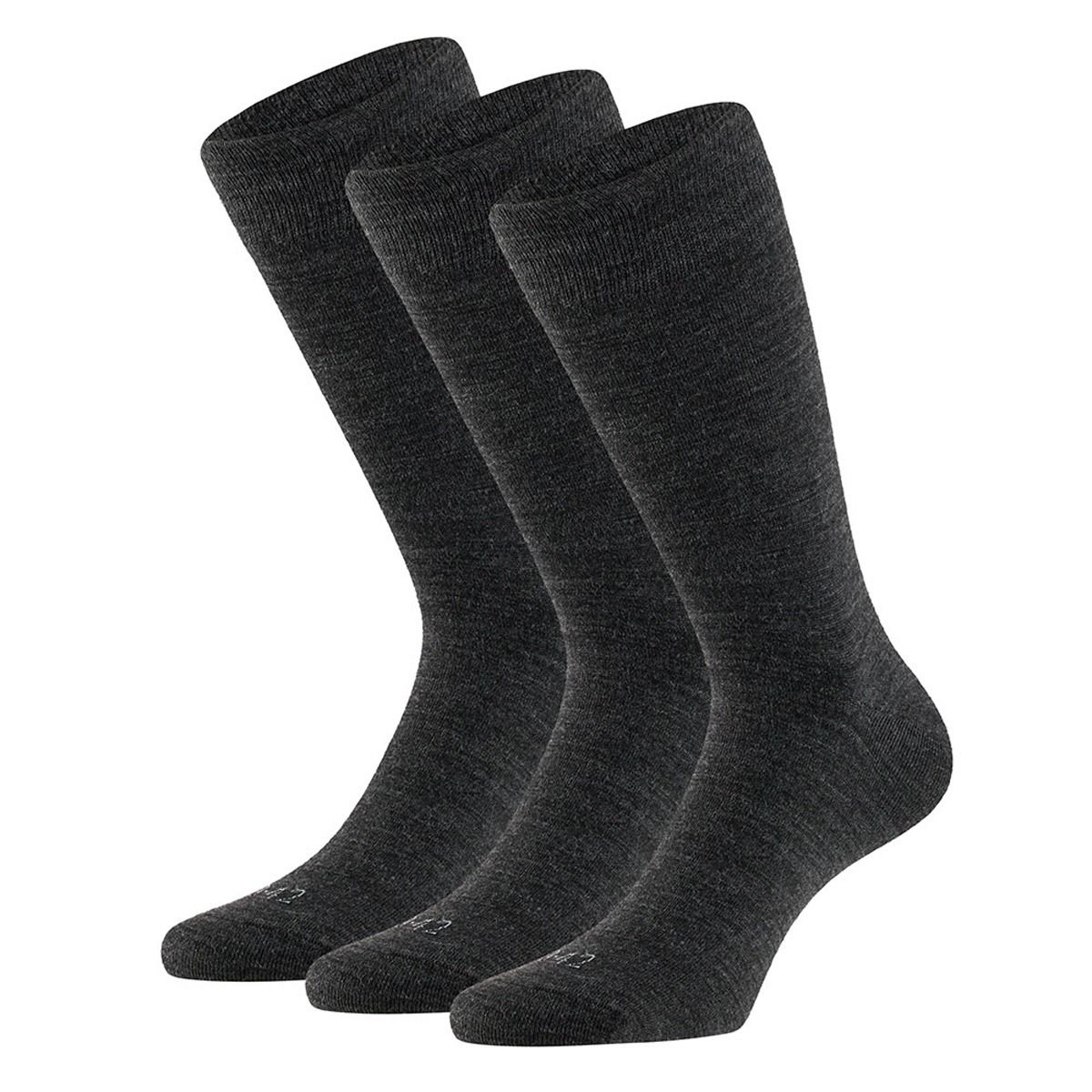 Apollo Merinowollen Sokken 3-pack Antraciet