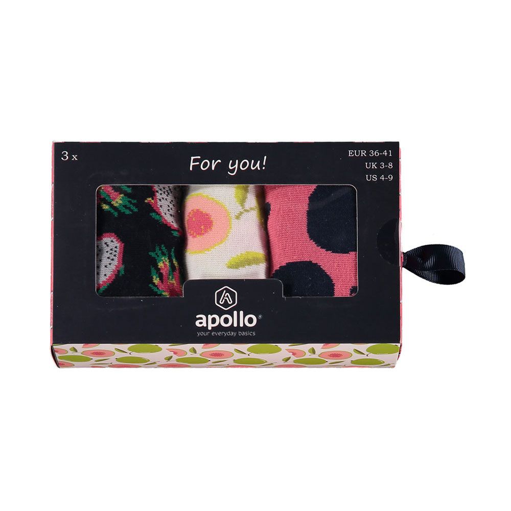 Apollo Sokken Giftbox Dames Tropical Fruits 3-pack
