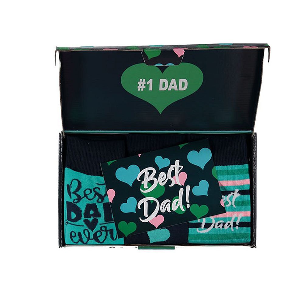 Apollo Vaderdag Cadeau Sokken Giftbox Best Dad Ever met gratis wenskaart