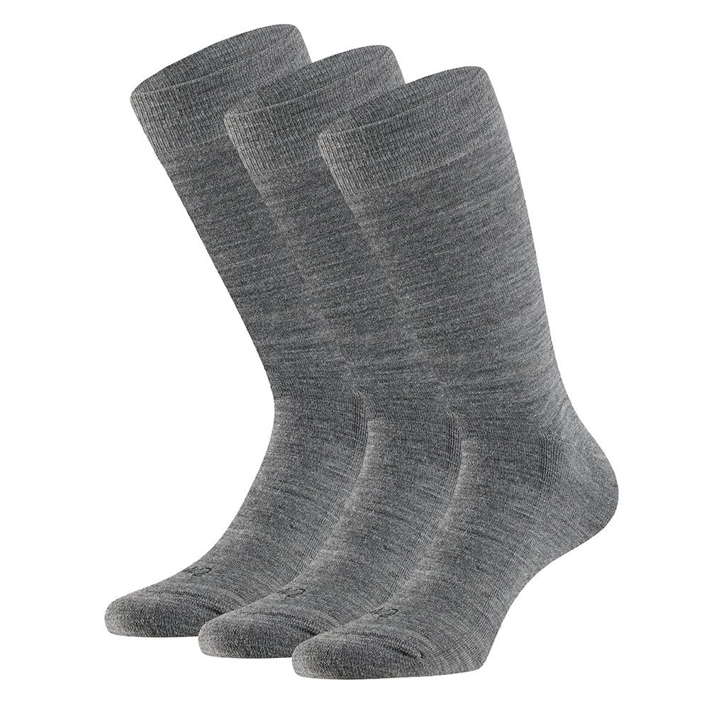 Apollo Merinowollen Sokken Badstof Zool 3-pack Medium Grey Melange