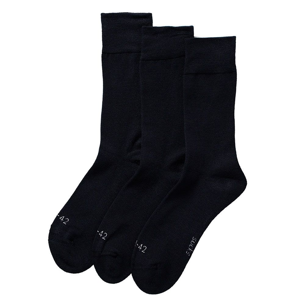 Apollo Merinowollen Sokken Badstof Zool 3-pack Navy