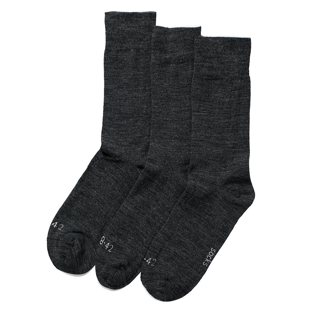 Apollo Merinowollen Sokken 3-pack Antraciet