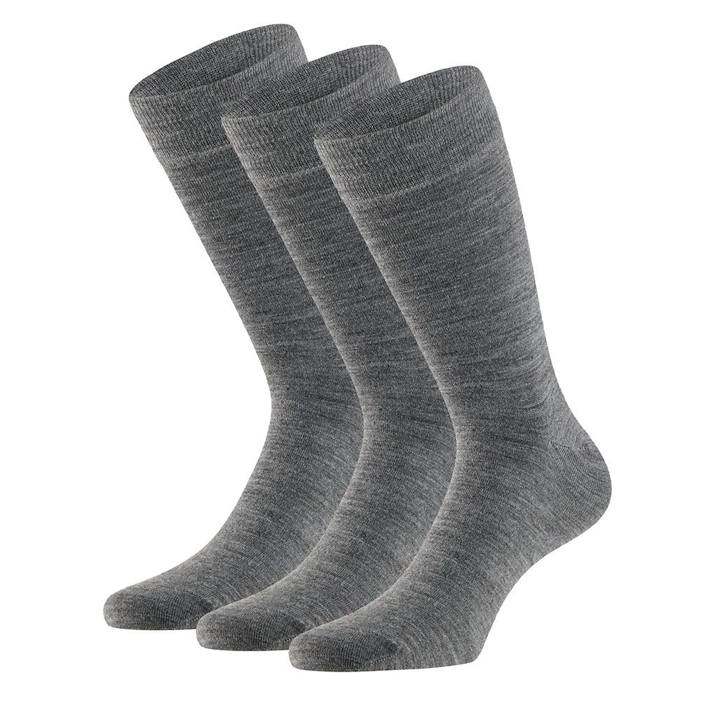 Apollo Merinowollen Sokken 3-pack Medium Grey Melange
