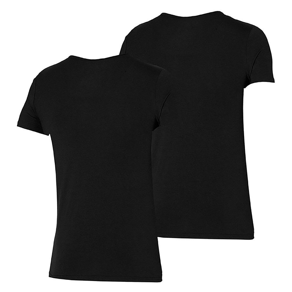 Apollo T-shirt Heren Bamboo Basic V-neck Zwart 2-pack