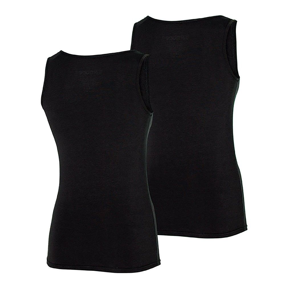 Apollo Singlet Dames Bamboo Zwart 4-pack