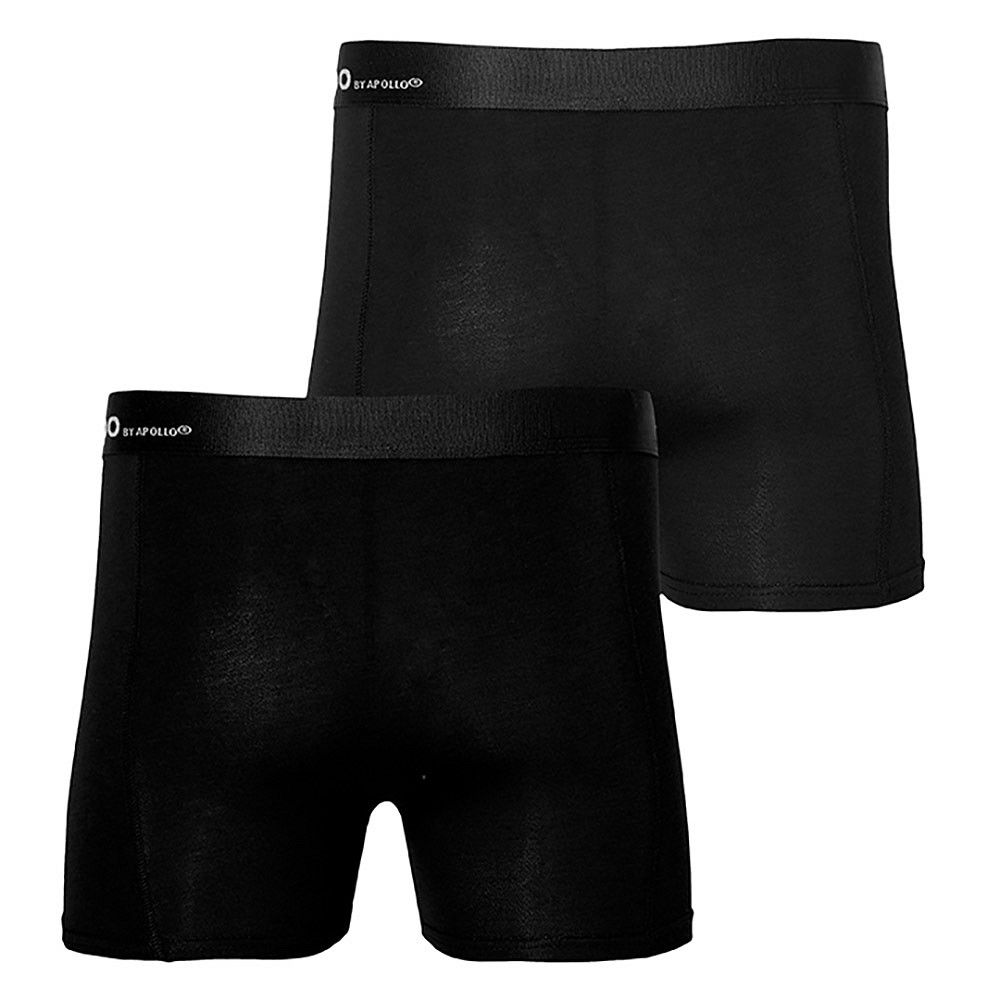 Apollo Boxershorts Heren Bamboo Basic Zwart 4-pack