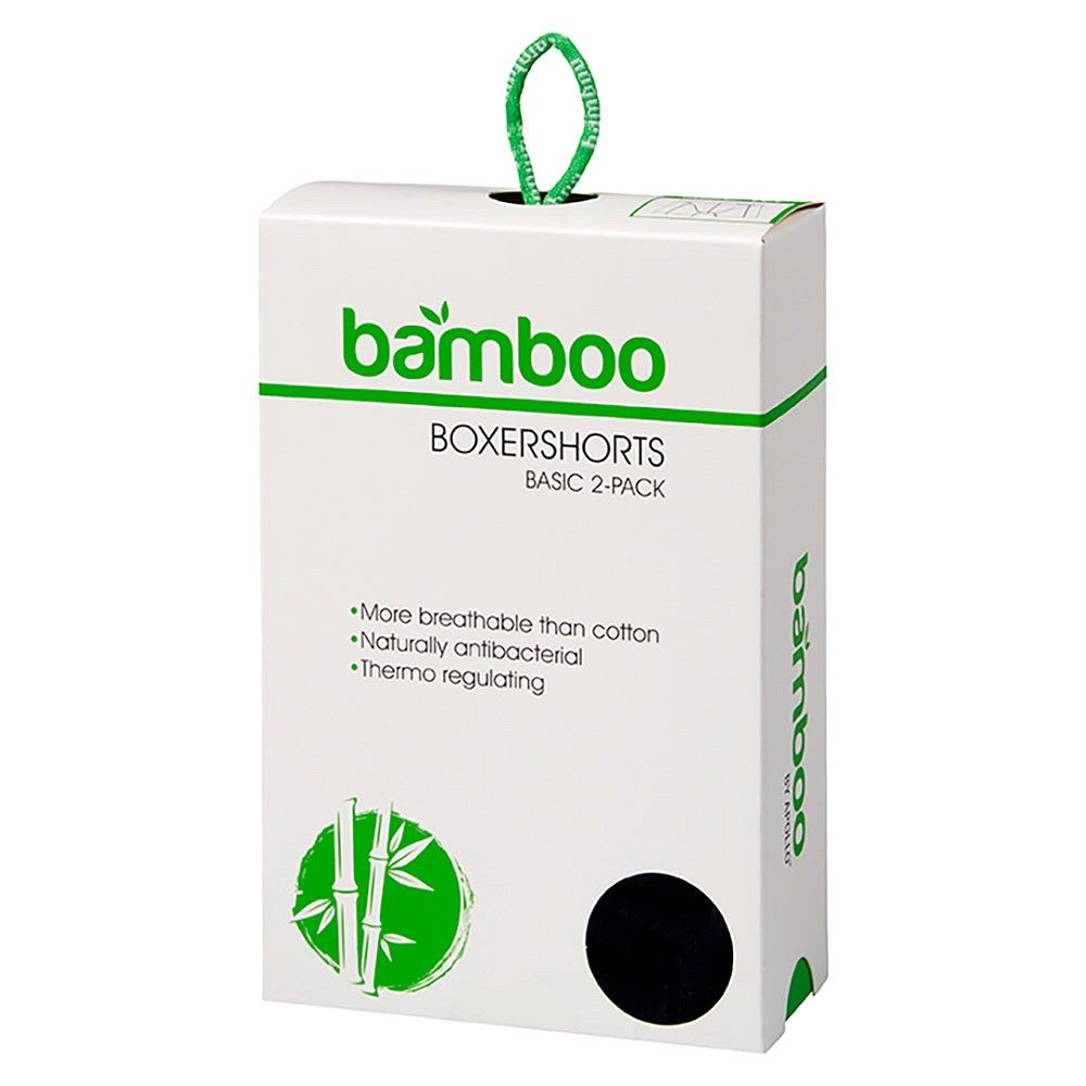 Apollo Boxershorts Heren Bamboo Basic Zwart 4-pack