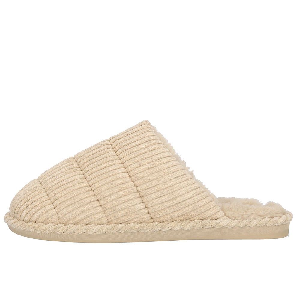Apollo Pantoffels Dames Corduroy Zand
