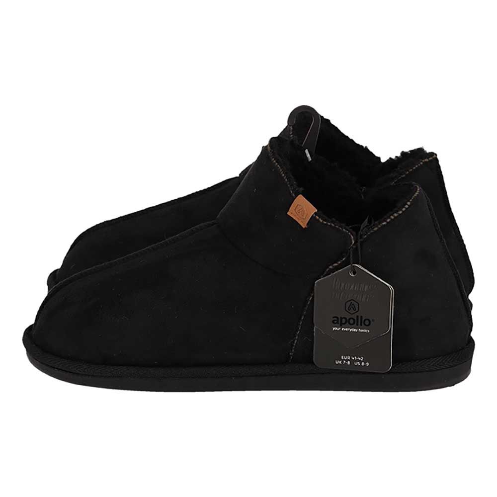 Apollo Pantoffels Heren Boots Suede Zwart