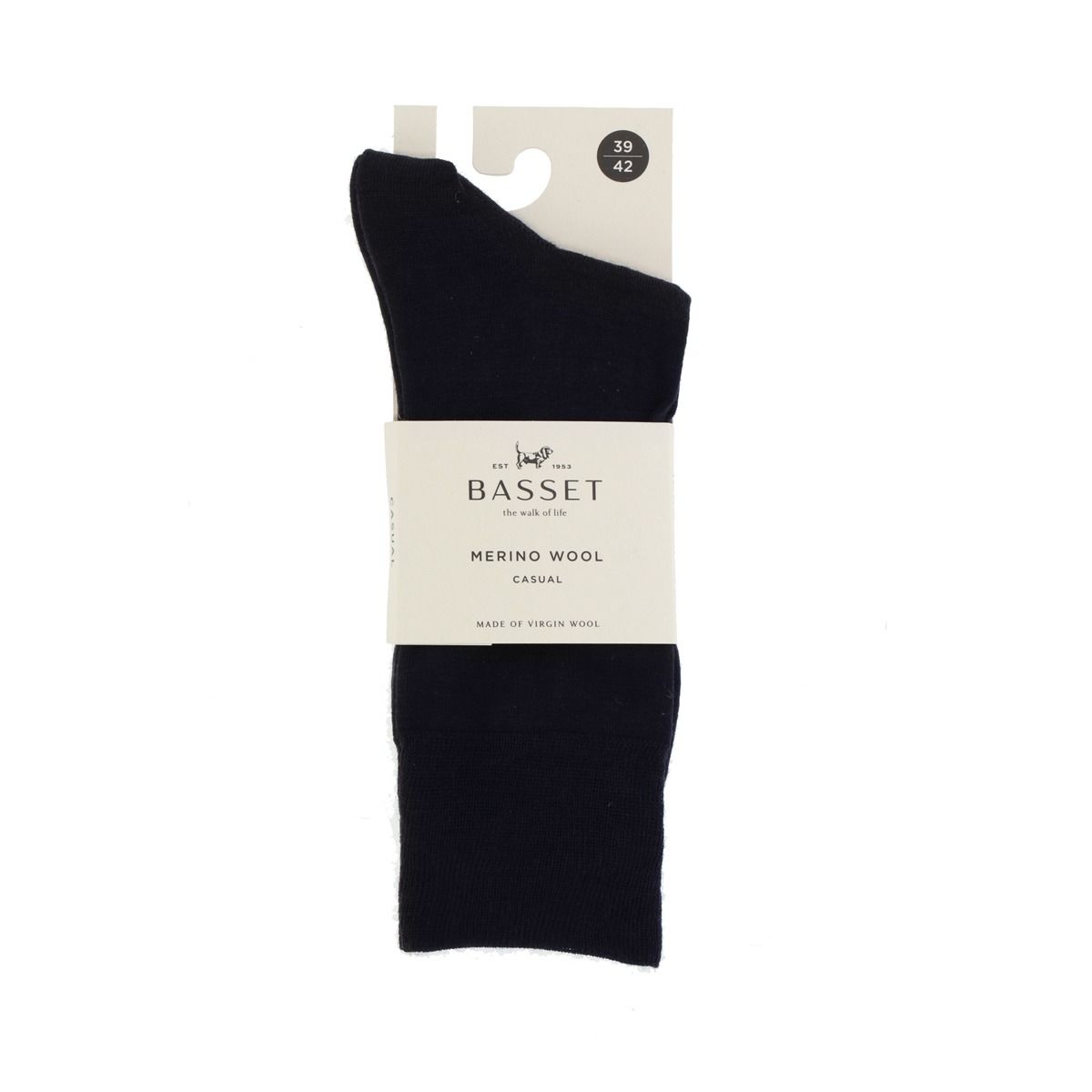 Basset Merinowollen Sokken Casual 3-pack Marine