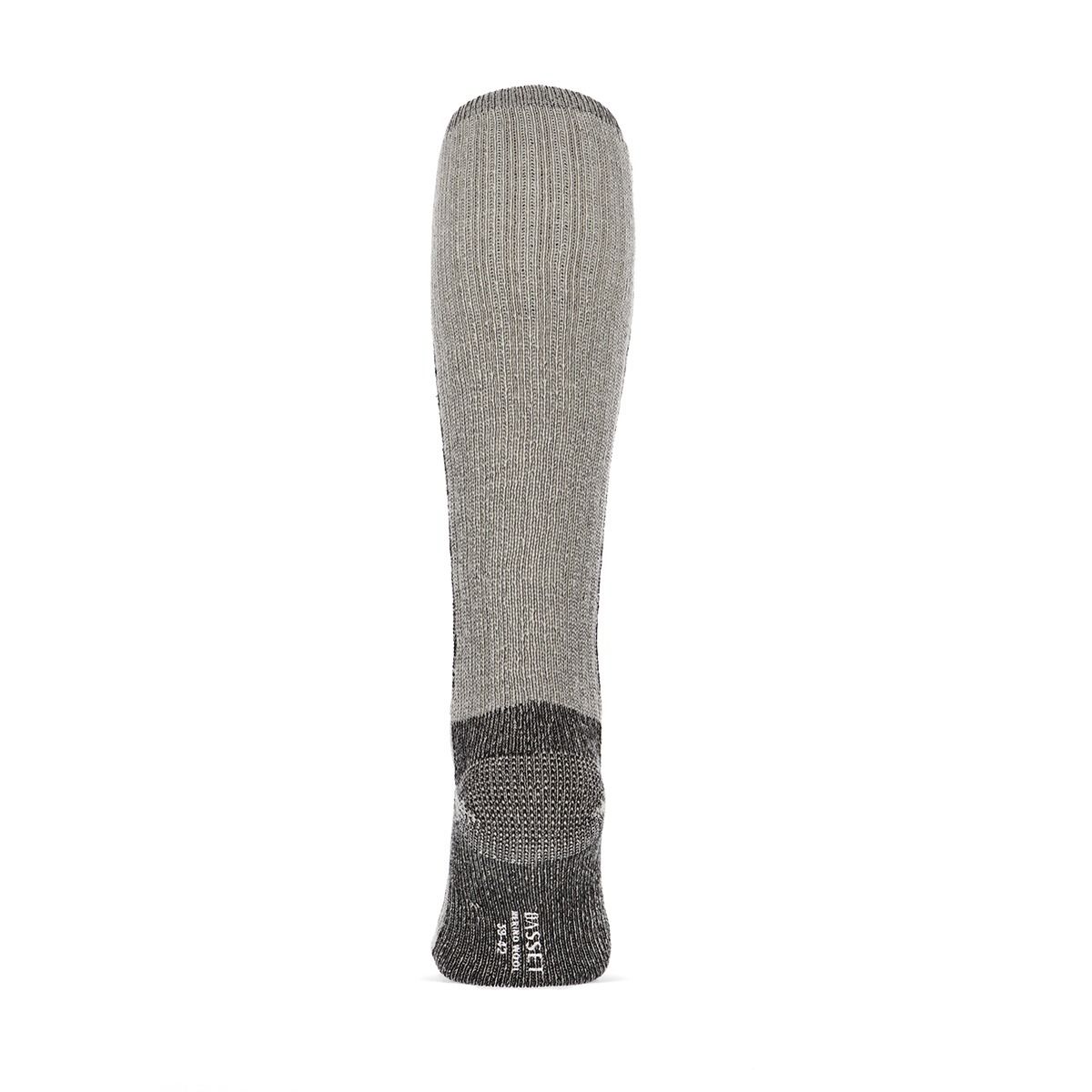 Basset Thermosokken Kniehoogte Merinowol 3-pack Off White Black