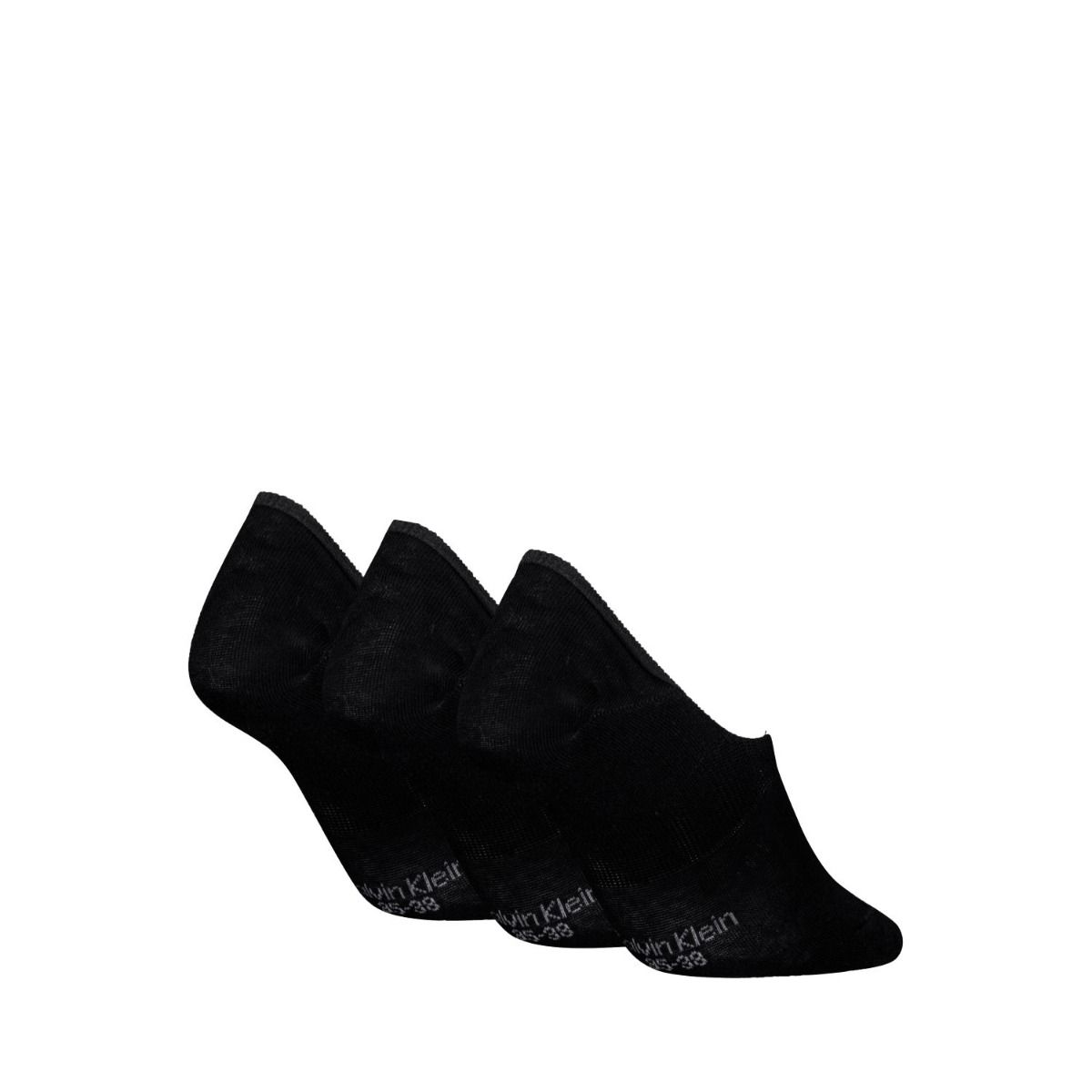 Calvin Klein Footies Dames Low Cut 3-pack Zwart