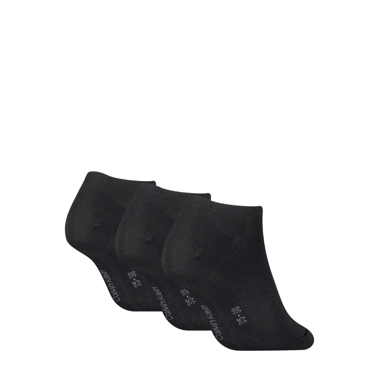 Calvin Klein Sneakersokken Dames 3-pack Zwart