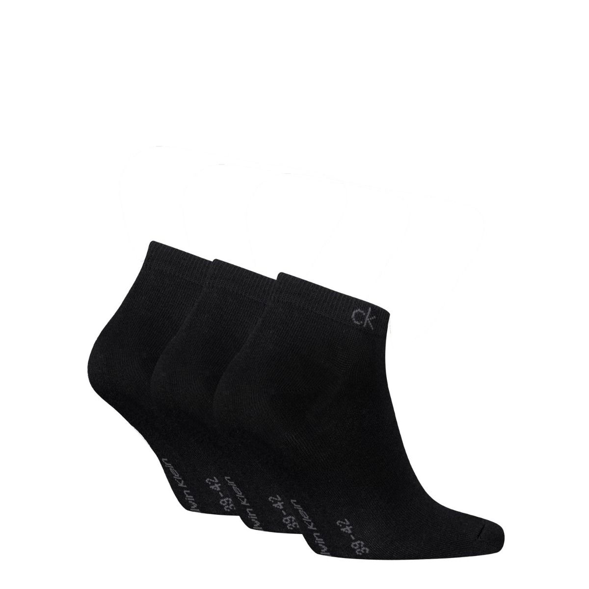 Calvin Klein Sneakersokken Heren 3-pack Zwart