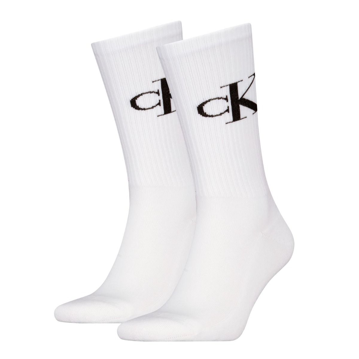 Calvin Klein Sokken Heren Monogram 2-pack Wit