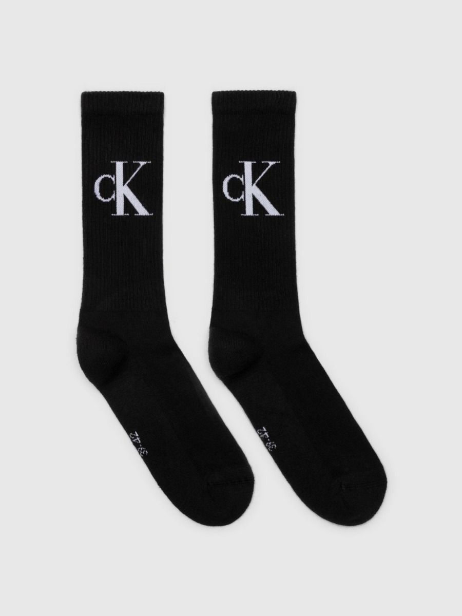 Calvin Klein Sokken Heren Monogram 2-pack Zwart