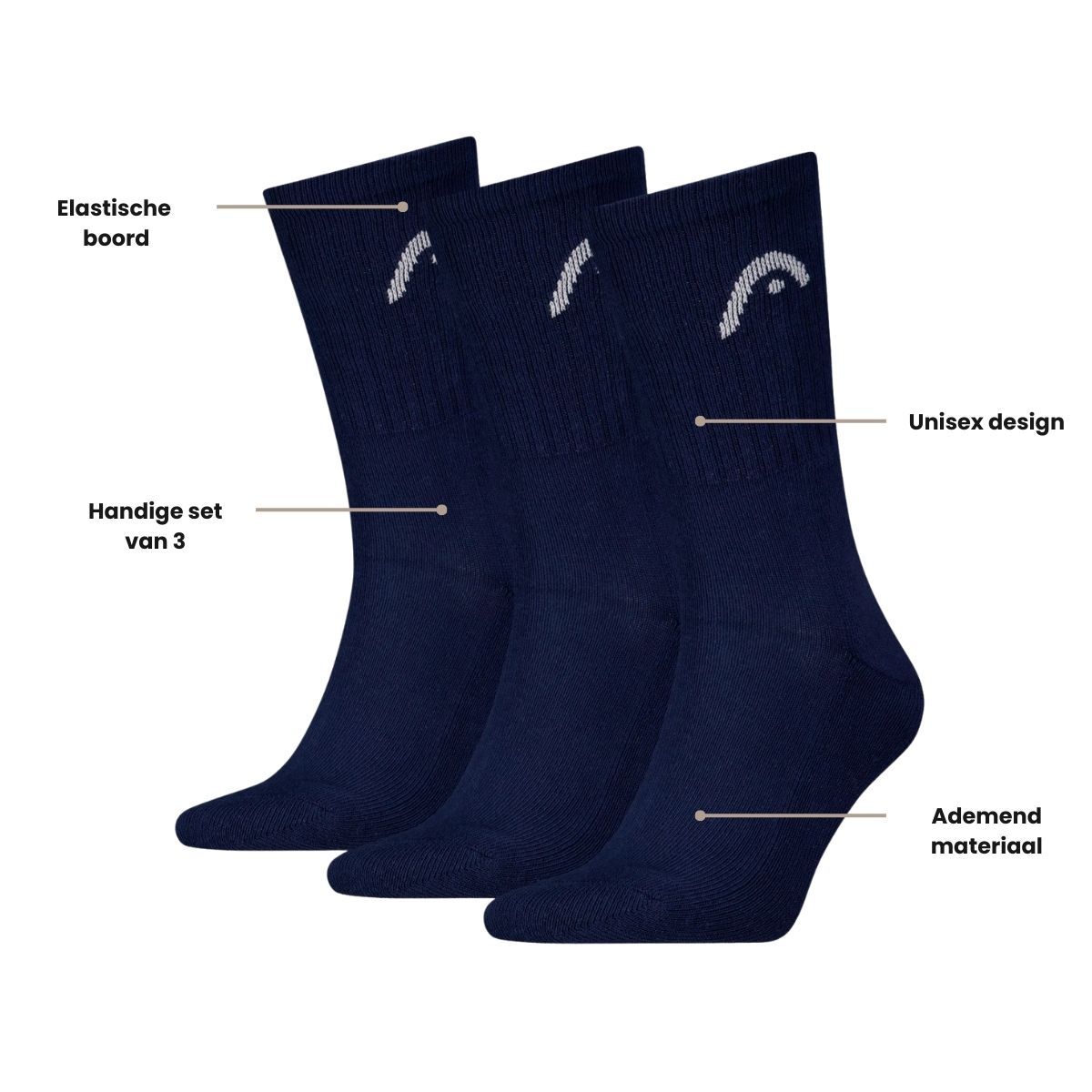 HEAD Sportsokken Training 3-pack Navy