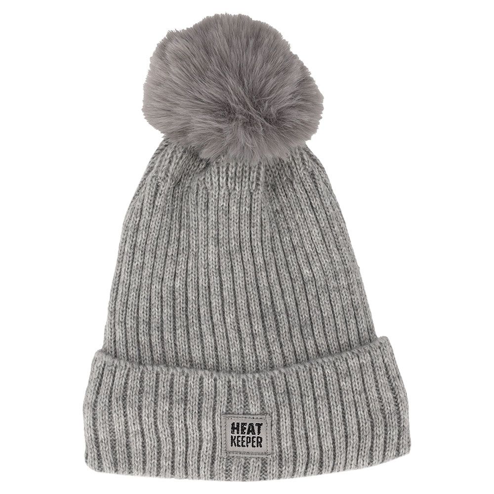 Heatkeeper Thermo Muts met Pompon Dames Grey