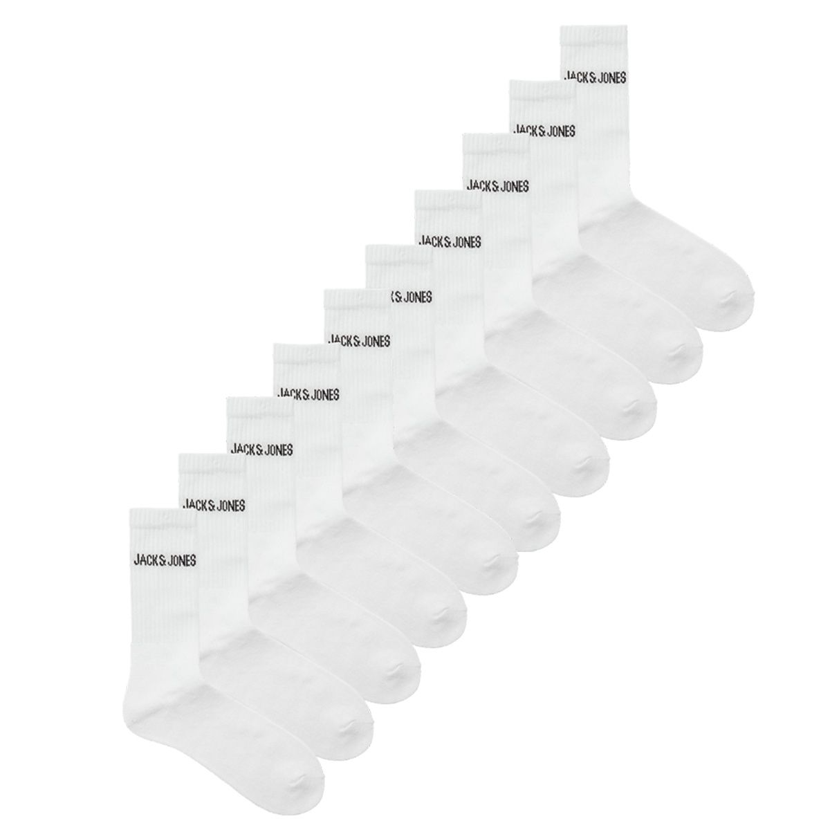 Jack & Jones Sportsokken Heren JACREGEN 10-pack Wit