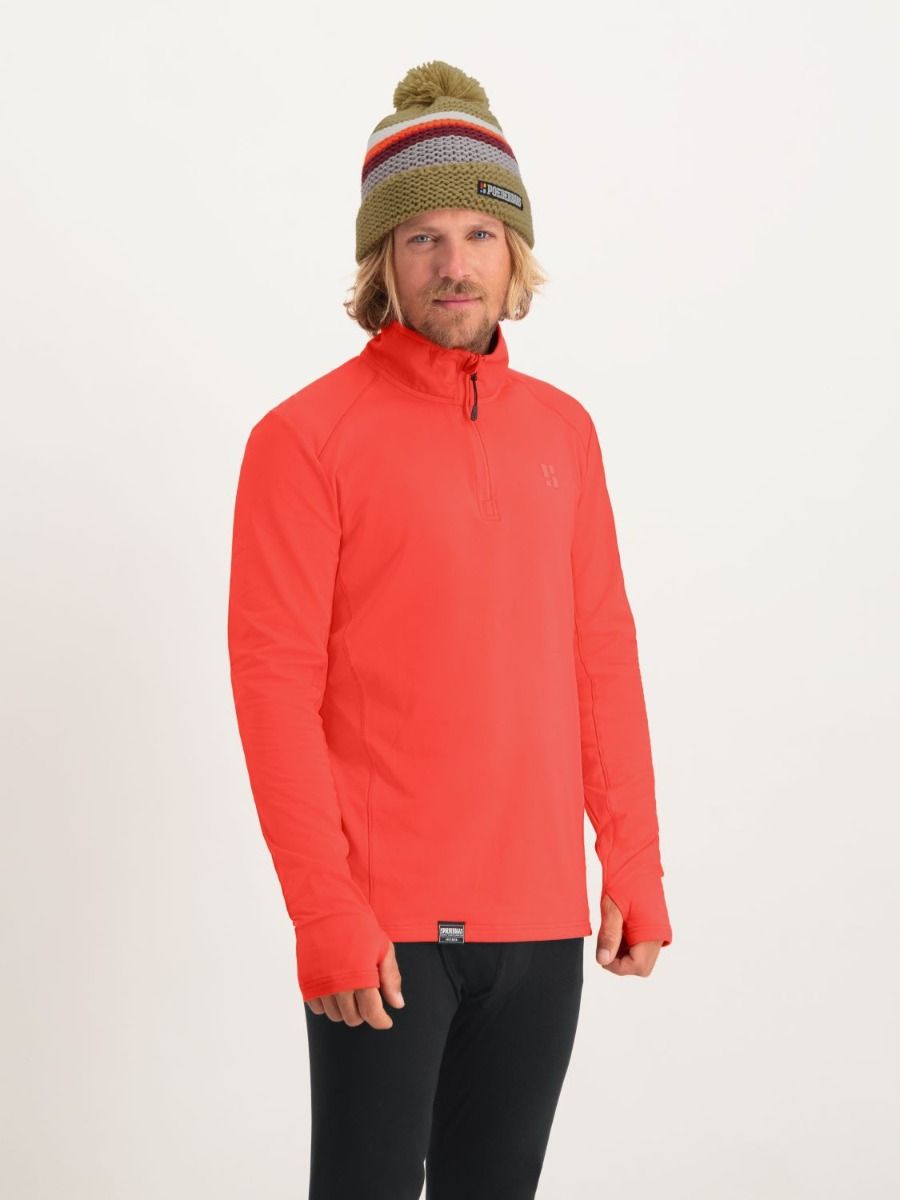 Poederbaas Midlayer Pully Heren Four Seasons Lightweight Mandarin Red