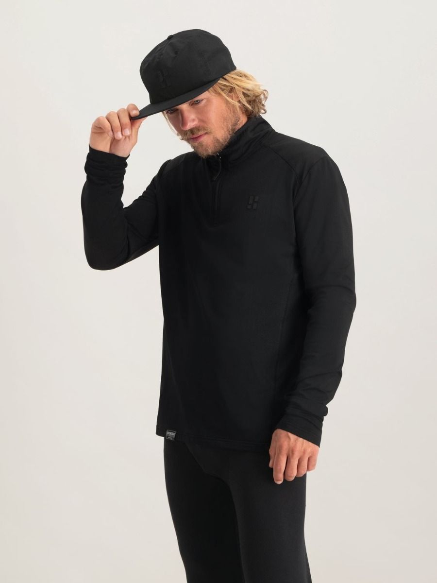Poederbaas Midlayer Pully Heren Four Seasons Lightweight Zwart