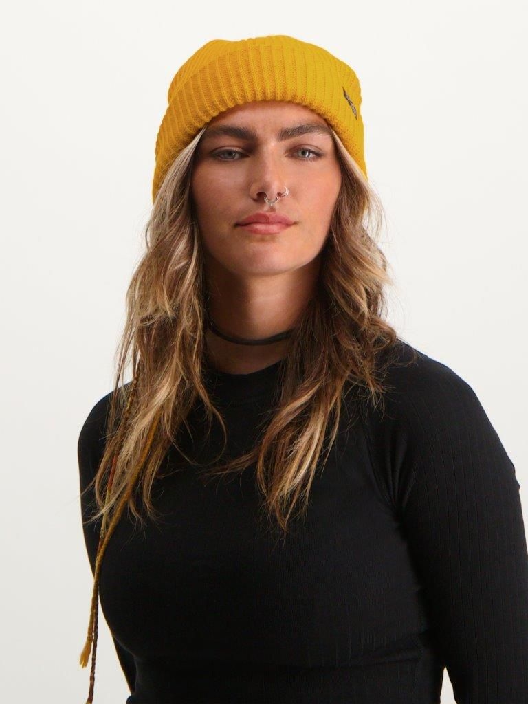 Poederbaas Muts Royal Rib Beanie Yellow