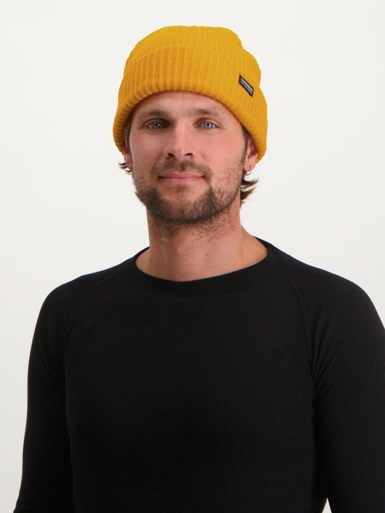 Poederbaas Muts Royal Rib Beanie Yellow
