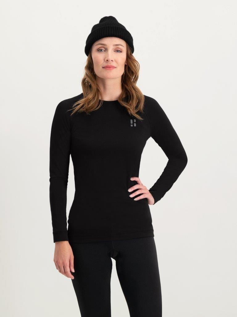 Poederbaas Thermoshirt Dames Lightweight Zwart