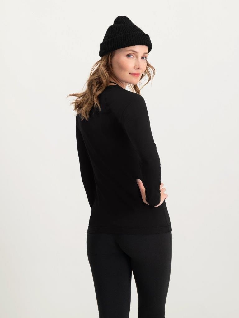 Poederbaas Thermoshirt Dames Lightweight Zwart