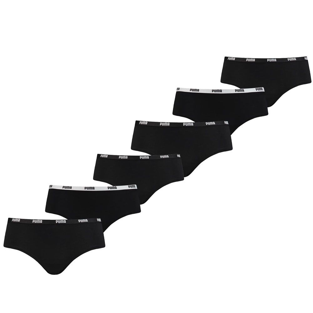 Puma Hipster Dames Zwart 6-Pack