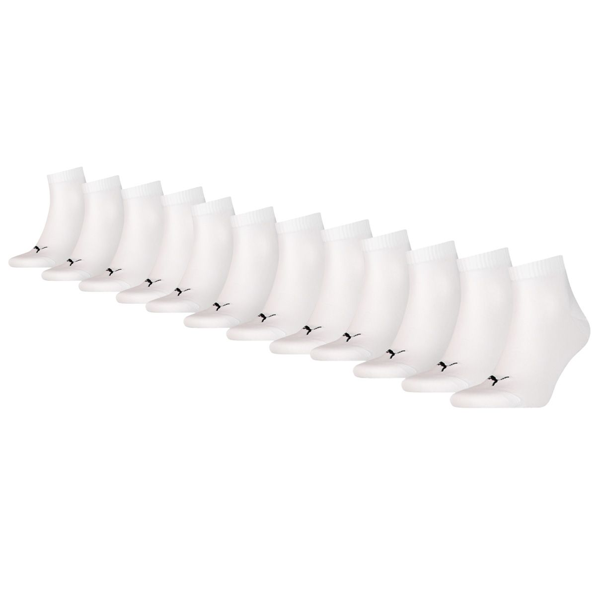 Puma Quarter Sokken Plain 12-pack Wit