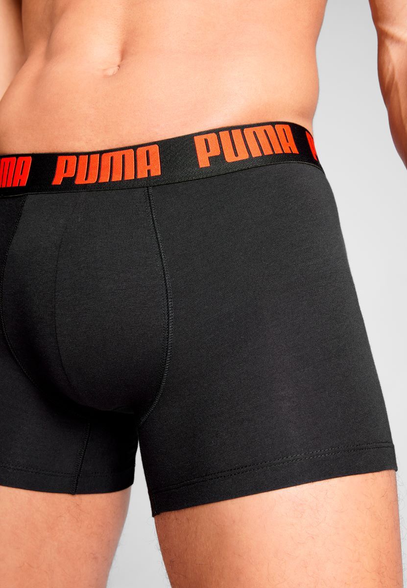 Puma Boxershorts Basic 2-pack Black/Orange