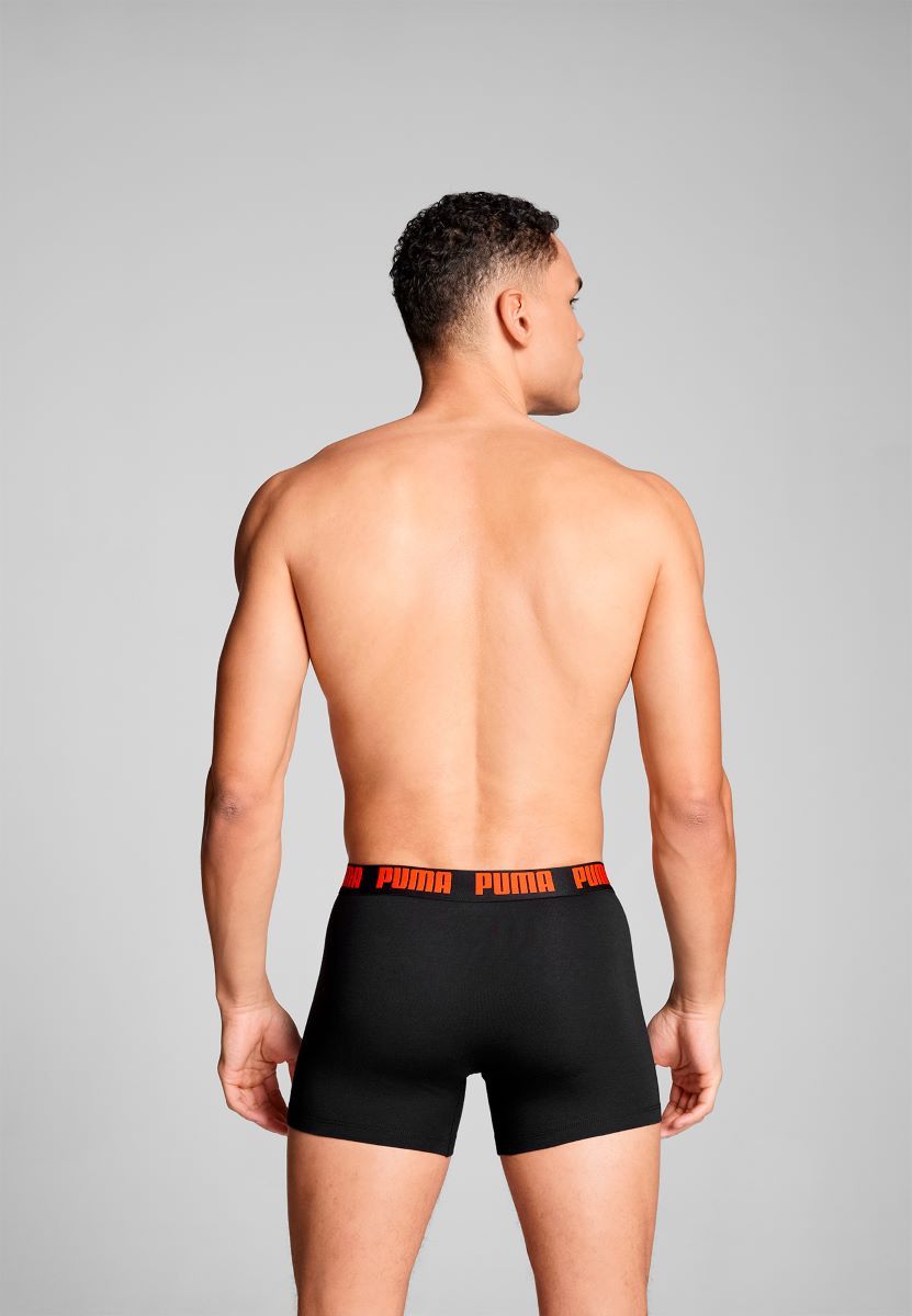 Puma Boxershorts Basic 2-pack Black/Orange