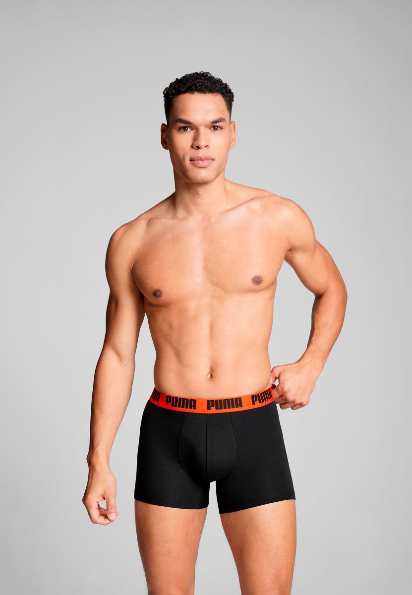 Puma Boxershorts Basic 2-pack Black/Orange