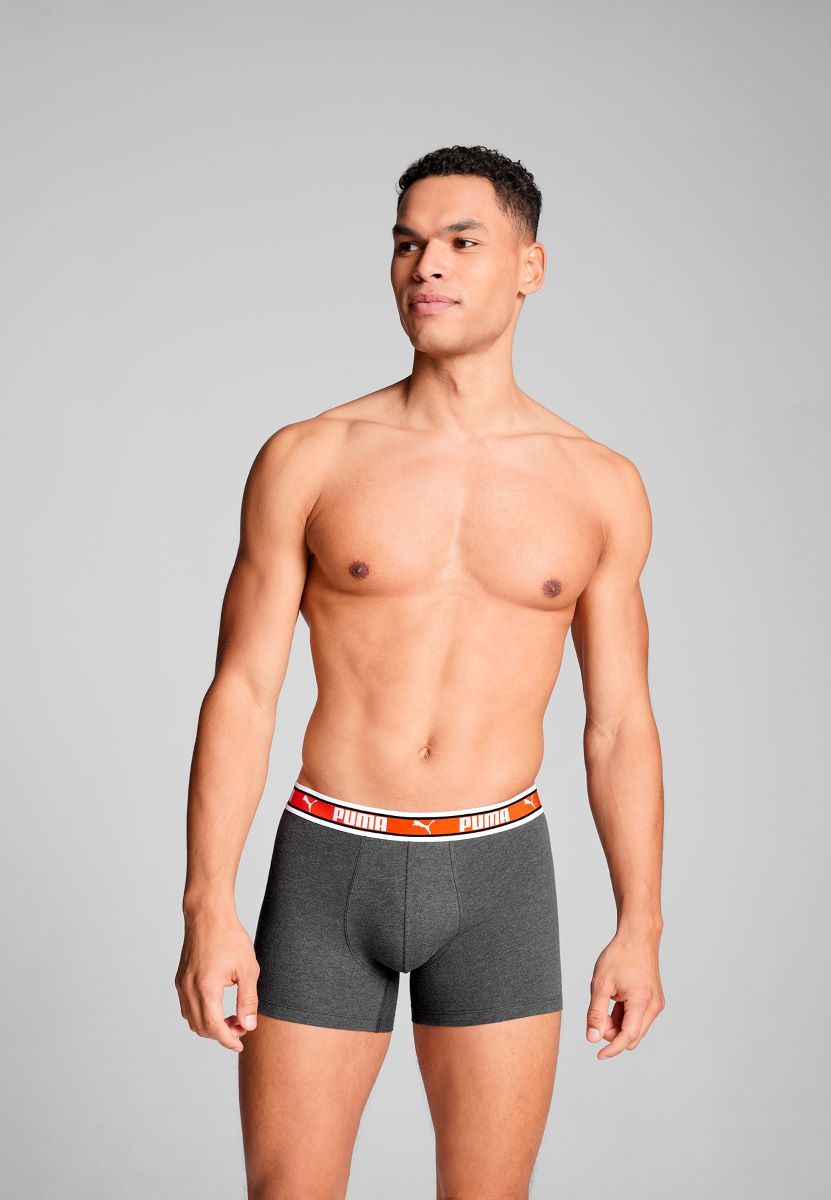 Puma Boxershorts Dual Logo 2-pack Black/Red