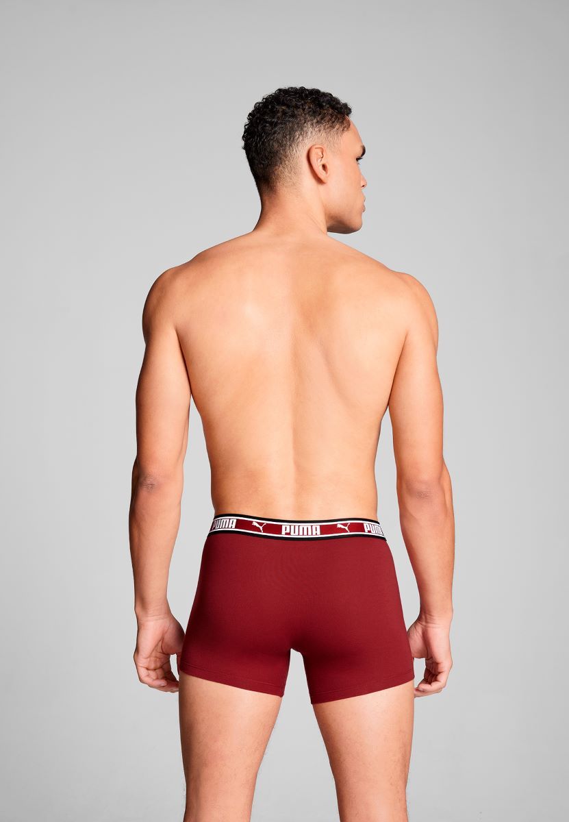 Puma Boxershorts Dual Logo 2-pack Burgundy