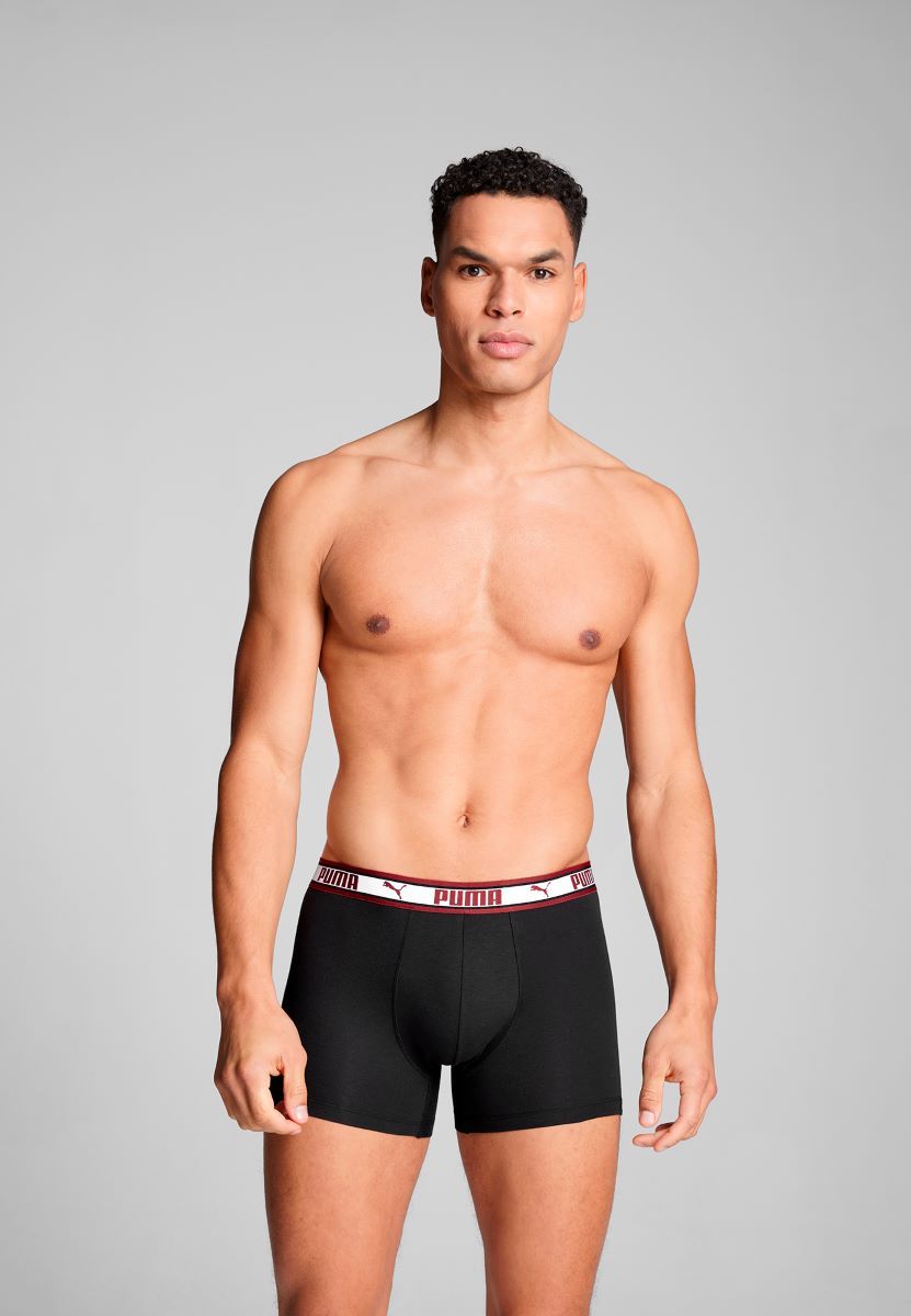 Puma Boxershorts Dual Logo 2-pack Burgundy
