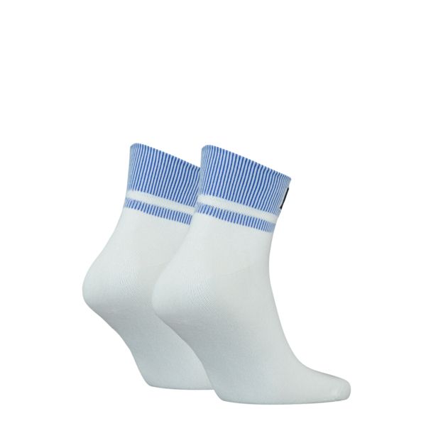 Puma Quarter Sokken New Heritage 2-pack Wit / Blauw