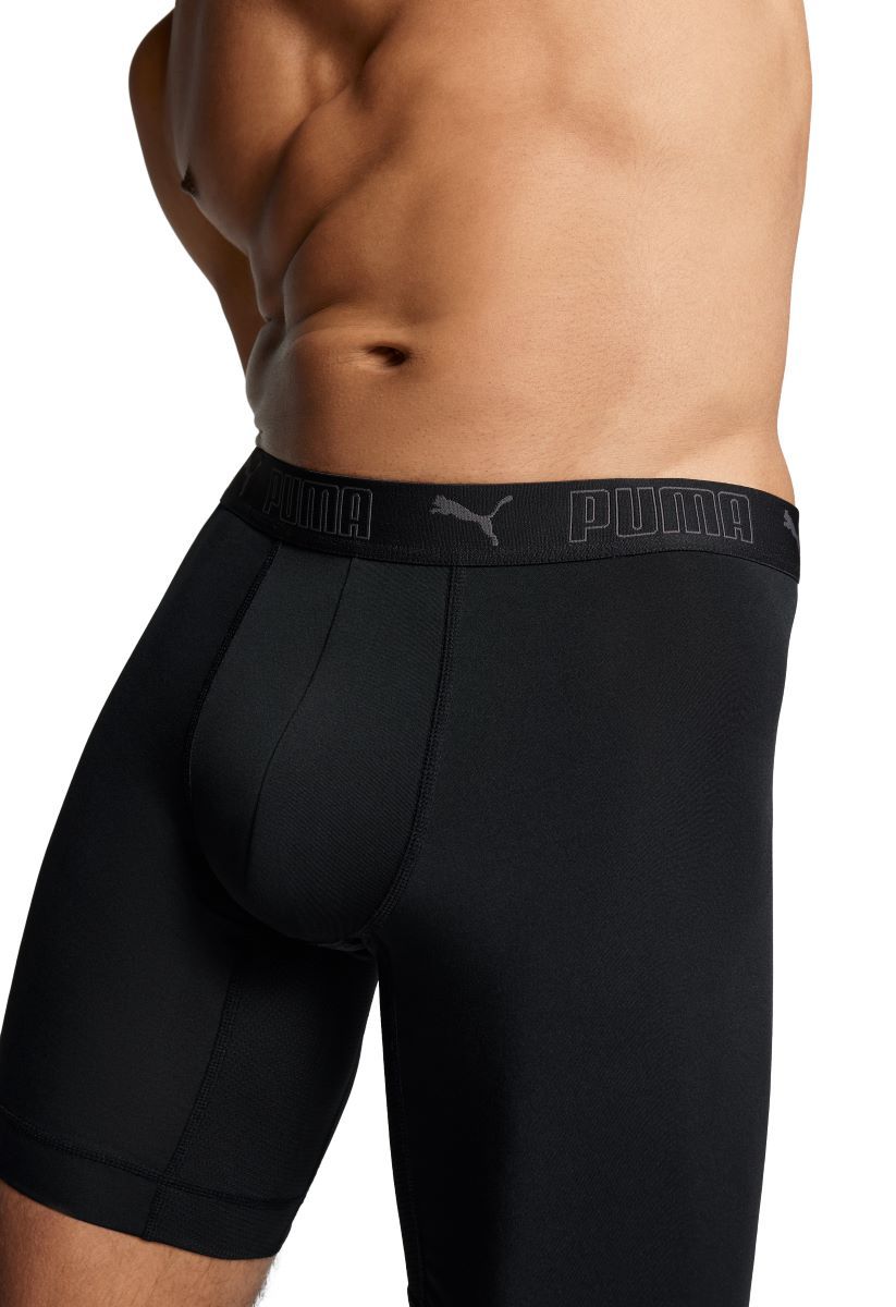 Puma Sport Boxershorts Microfiber Long 6-pack Zwart